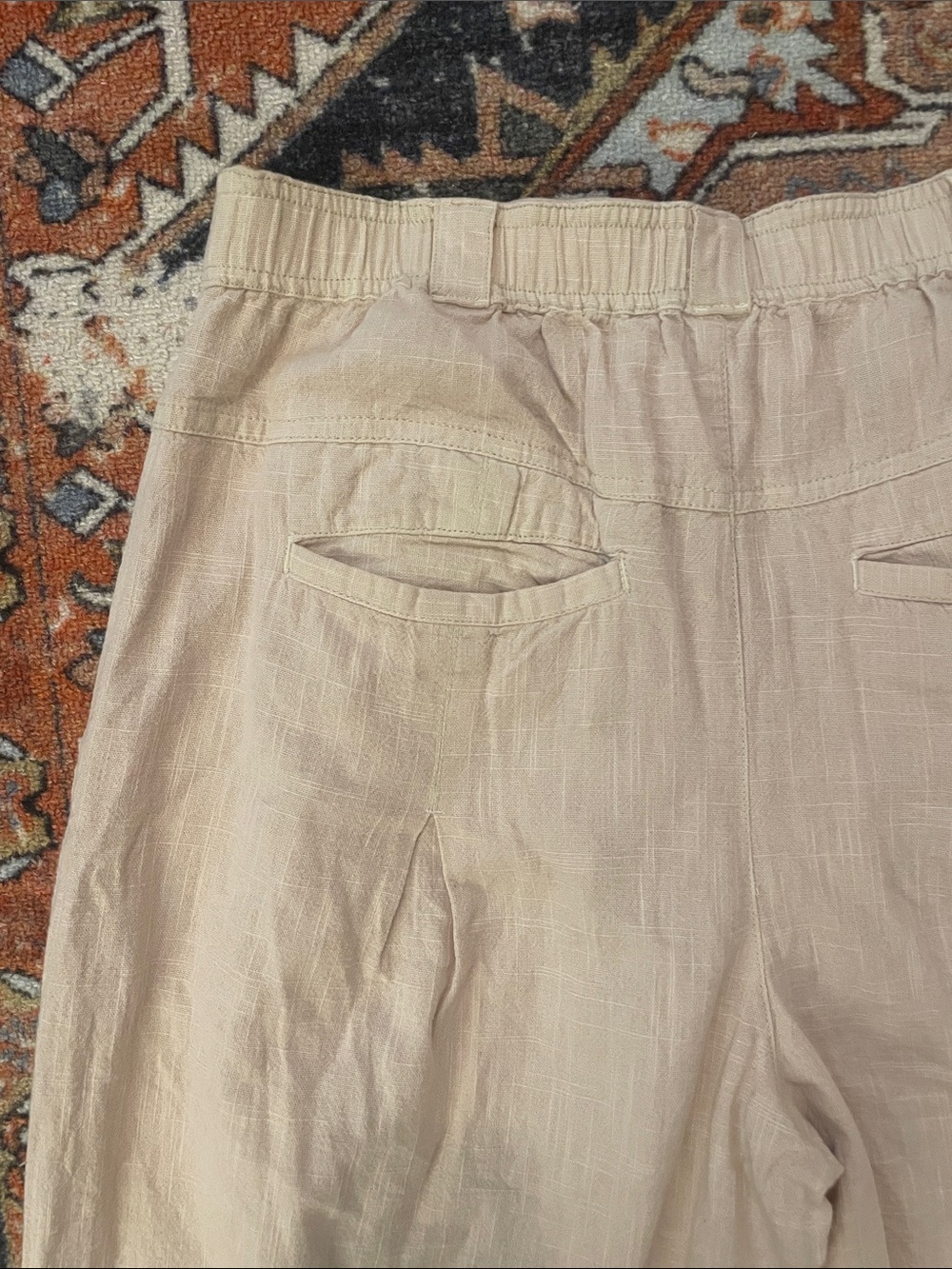 Free People Lotta Love Linen Trousers Tan | Women’s Size 8 - Picture 5 of 7